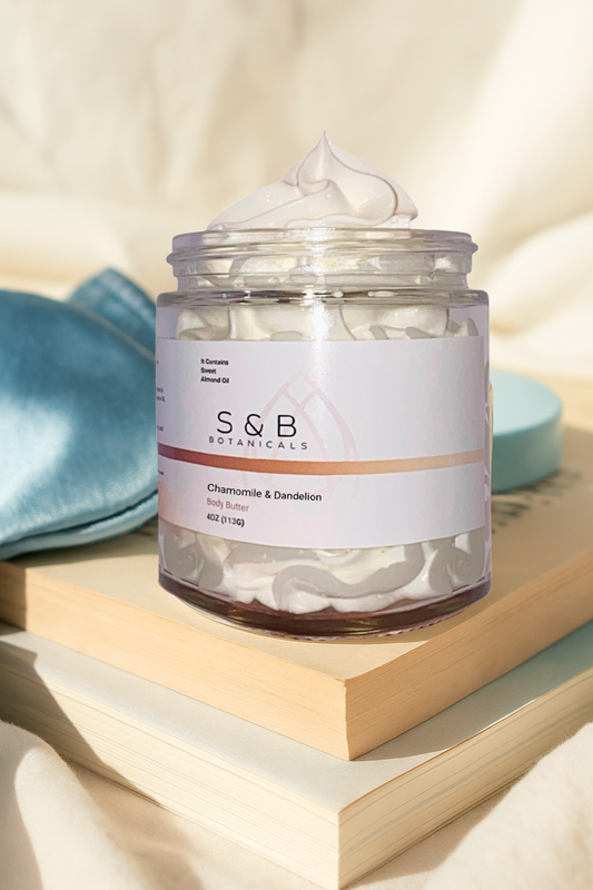 Chamomile and dandelion body butter