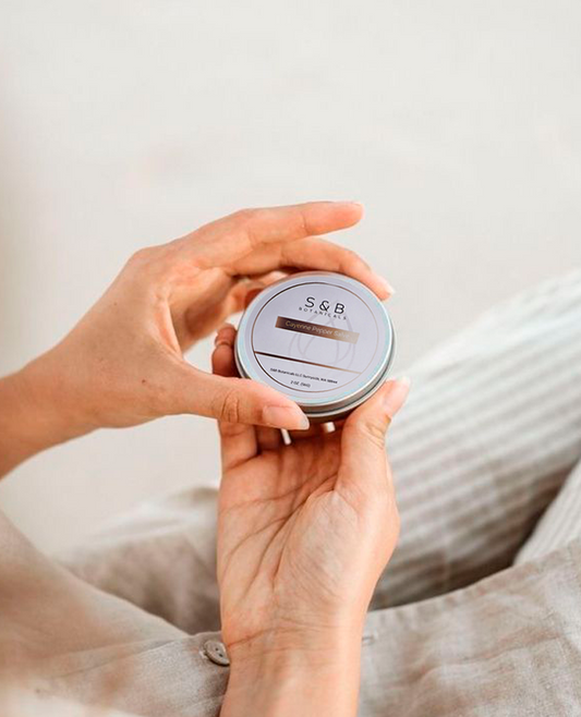 Warming herbal salve made with cayenne pepper for skin comfort