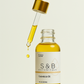 Calendula herbal face oil dropper showing lightweight golden botanical oil