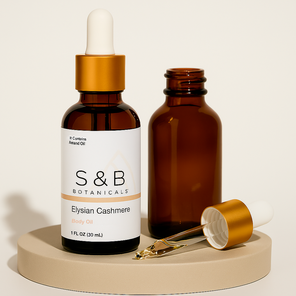 Calendula infused body oil ingredients — organic plant-based oils and botanicals by S&B Botanicals