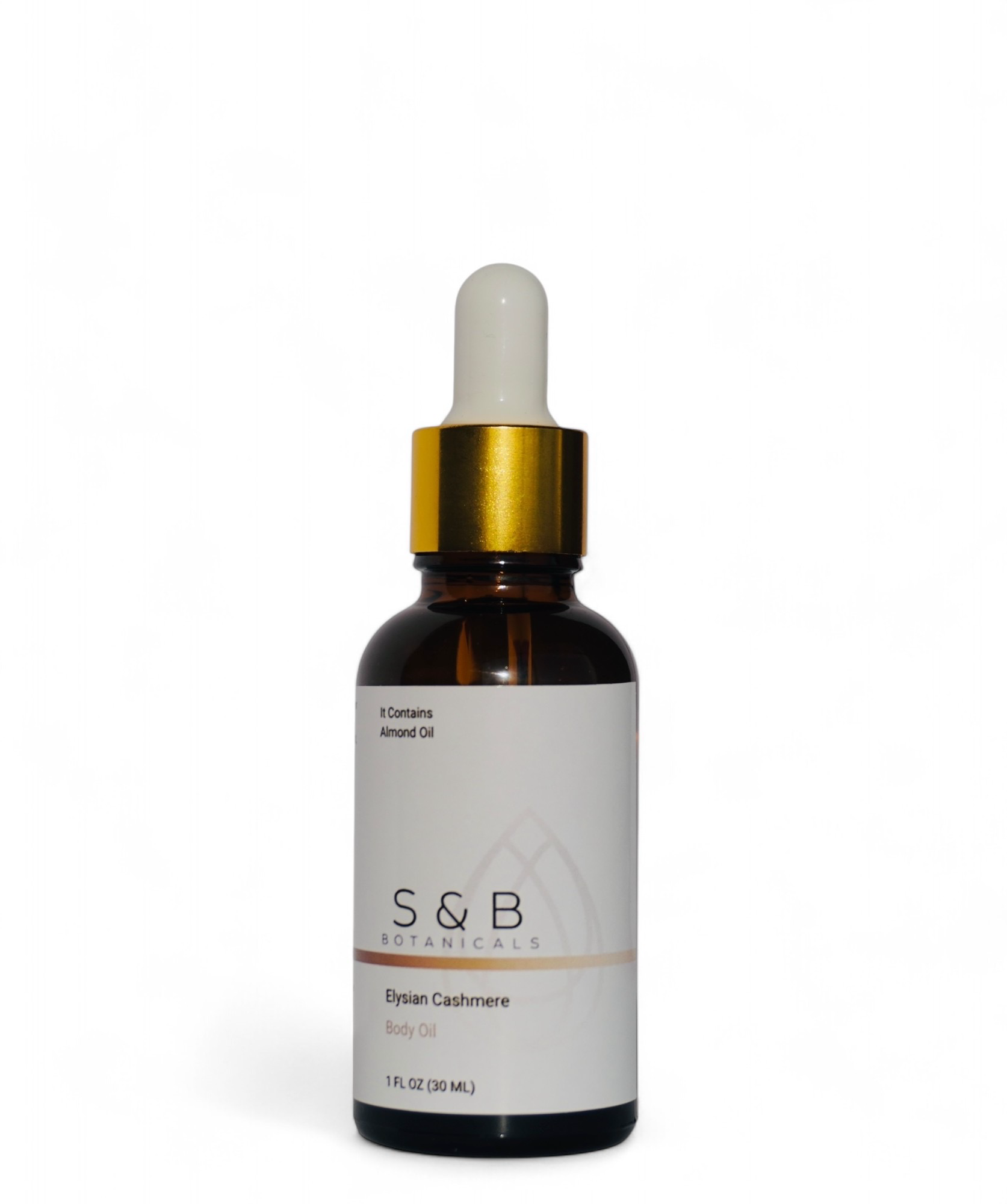 Calendula infused scented body oil by S&B Botanicals — natural plant-based moisturizing skin care in glass bottle