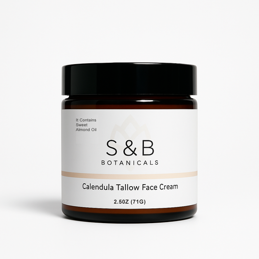 Calendula tallow whipped face cream natural moisturizer by S&B Botanicals