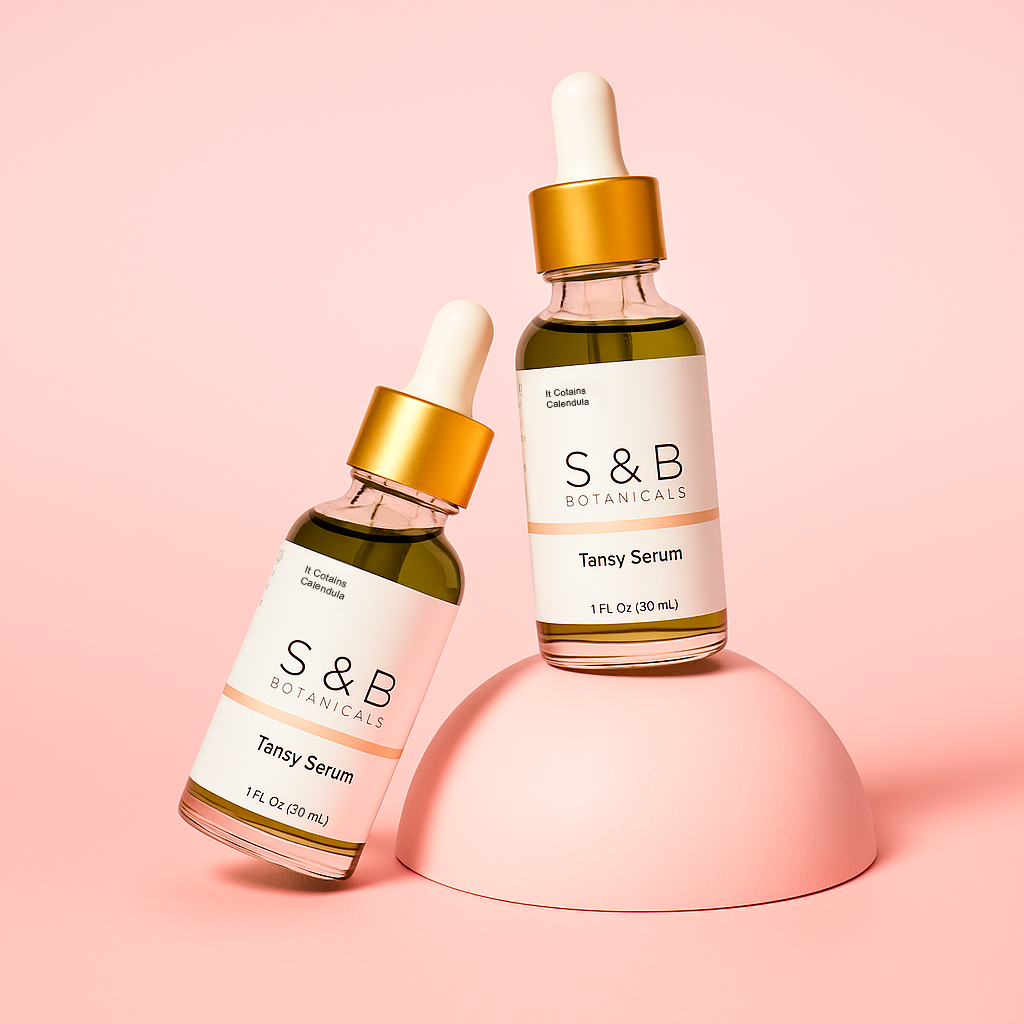 Natural calendula infused facial oil serum for glowing skin