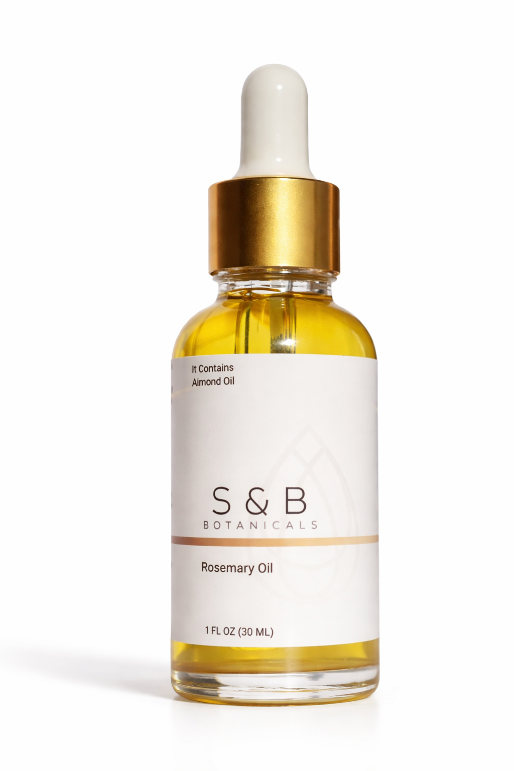 Rosemary peppermint hair oil herbal infused scalp oil 1oz glass dropper bottle S&B Botanicals

